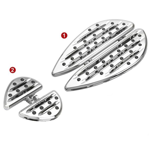 

chrome rider rear deep cnc cut floorboards for touring flhx flhr 80-2019