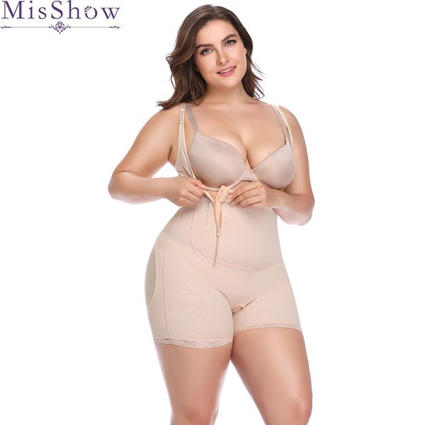 

corset shapewear corset plus size women bodysuits tummy shaper with zipper waist slimming underwear tummy control panties, Black;white