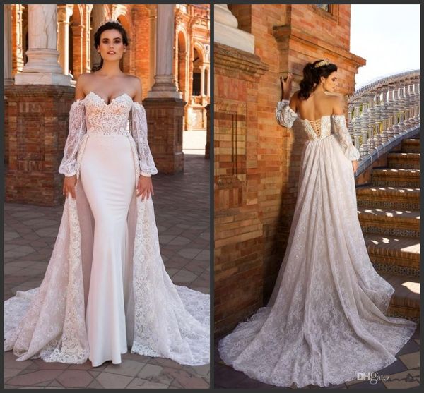 

african long sleeve muslim lace princess berta wedding dresses plus size vintage country wedding dress bridal gown vestito da sposa, White