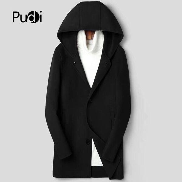 

pudi mt8114 2019 men new fashion wool viscose lining jackets fashion fall winter casual outwear, Black;brown