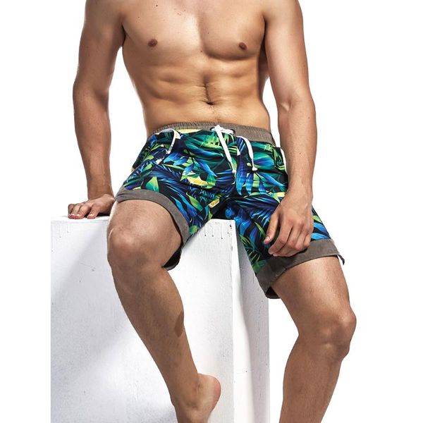 

2019brand man's surfing beach pocket swim shorts sport running short pants gym swimwear men surf board swimsuit