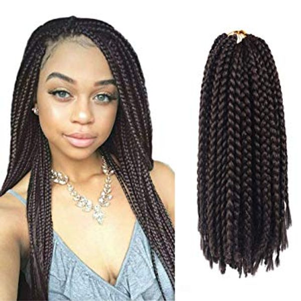 2019 18inch 3x Box Braids Crochet Hair Styles For Womenn Soft Neat Small Kanekalon Synthetic Crochet Hair Extensions Braids From Meililehair 9 55