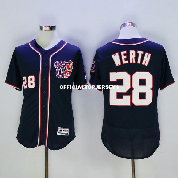 

2019 new fabric flexbase version #28 jayson werth retro jerseys color red white gray black retro jerseys 01, Black;blue