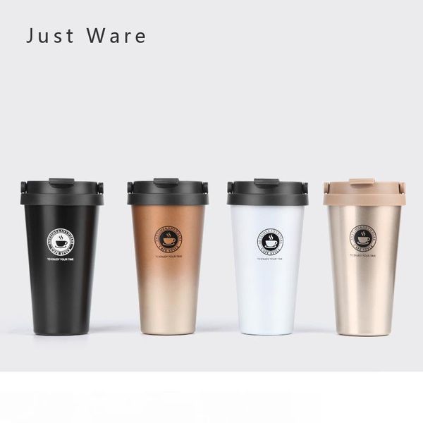 

vacuum insulated travel coffee mug stainless steel modern tea cup thermos flask water bottle 500ml 17oz