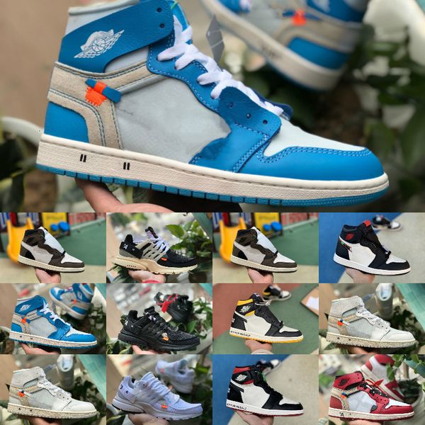 

online sale travis scotts x 1 high og mid basketball shoes retroes unc blue black white toe men women 1s not for resale v2 presto shoe