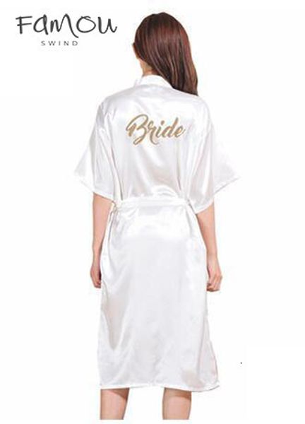 

Stamp Gold Bride Wome Satin Hooded Long Bride Robes Half Sleeve Kimono Night Robe Solid Bathrobe Fashion Dressing Gown For Silk