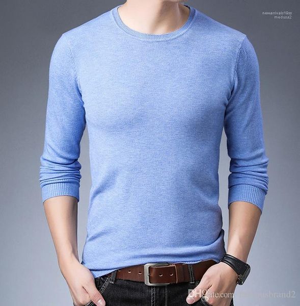 

knitted slim fit designer bottoming sweater men o-neck knitted sweaters long sleeved, White;black