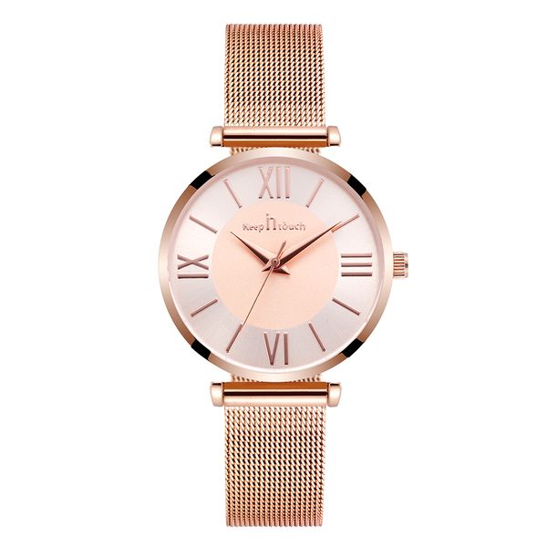 

ladies quartz wristwatch fashion stylish popular brand clock girls waterproof students luxuri women watch, Slivery;brown