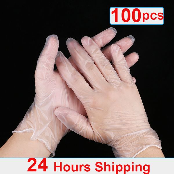 

100pcs latex high elasticity pvc inspection protective surgical gloves gloves