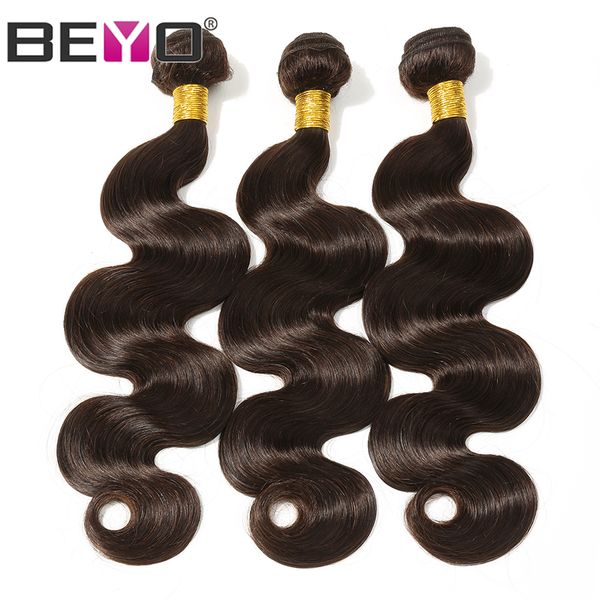 

# 2 цвет тела волновые связки бразильские волос плетение пучки 100% человеческих волос 3 bundle предложения remy выдвижения волос темно-кори, Black