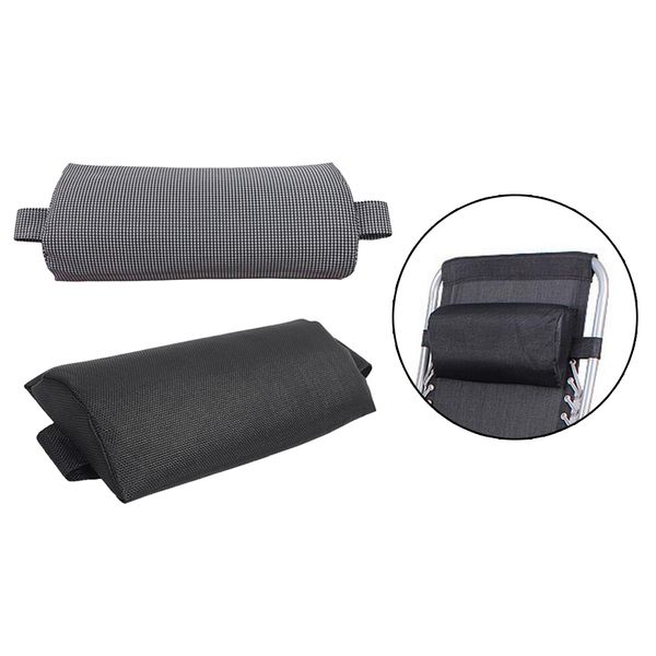 

2pcs folding recliner chairs head cushion pillow for outdoor patio sun lounger