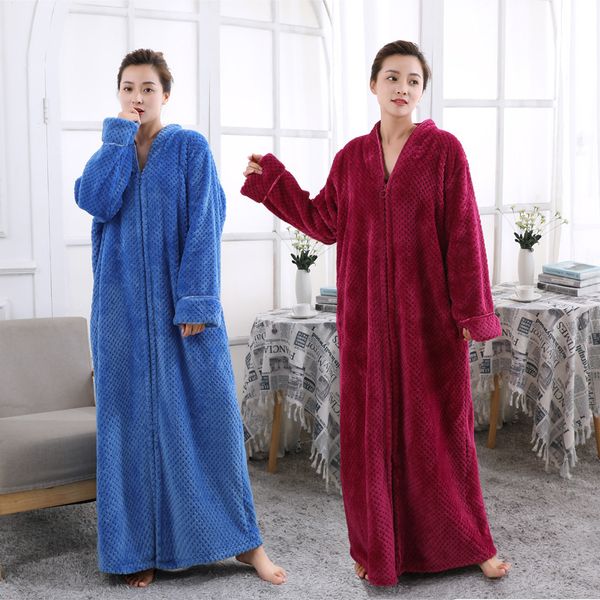 

maternity sleepwear pregnant pajamas robe nursing nightgown winter warm flannel sleepwear nightwear pregnant bathrobes woman, White