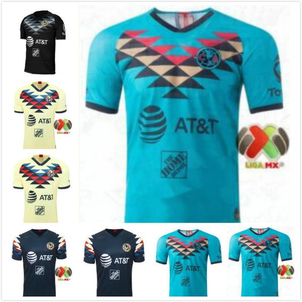 

man kids kit 2020 2021 mx club mexico america ca soccer jersey o.peralta b.valdez a.ibarra liga football shirt home away goalkeeper uniforms, Black;yellow