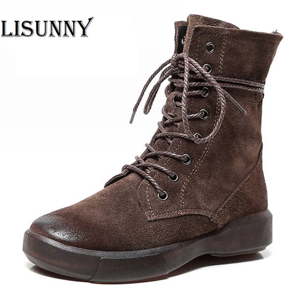 

boots 2021 handmade winter female genuine leather plus velvet pure short women shoes, Black