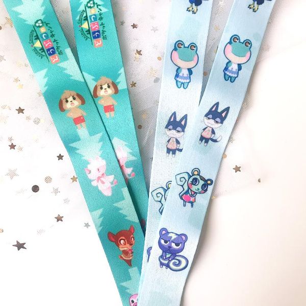 

the animal crossing game keychain amiibo work for ns games strap for card mobile phone strap accessories key lanyard