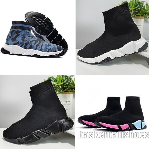 

selling original women men sock walking shoes black white red speed trainer sports sneakers boots casual shoe mens 36-47