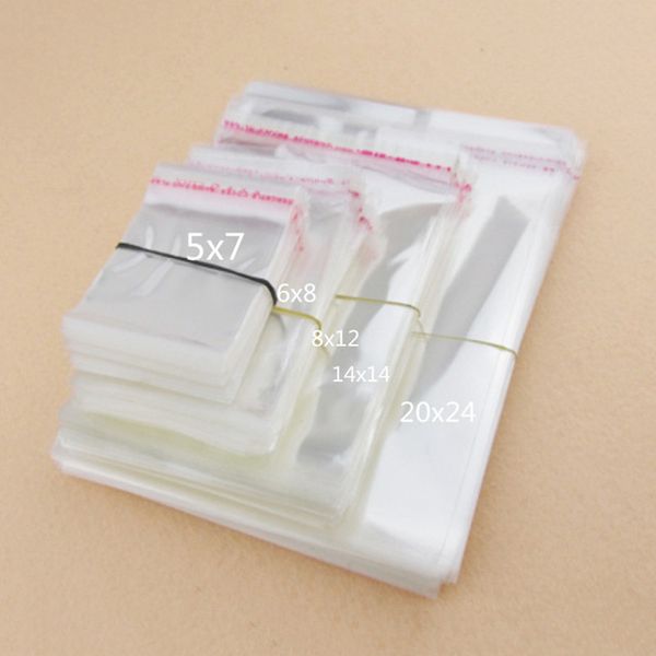 

100pcs/lot 11 size transparent cookie packaging bags self-adhesive plastic biscuit bag wedding candy bags bopp/poly