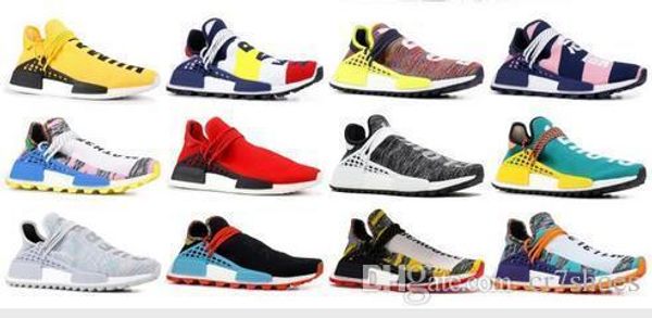 

2019 black nerd human race classic hu pharrell solar pack orange yellow nobel ink mens women shoes sport running trainers 5-11.5