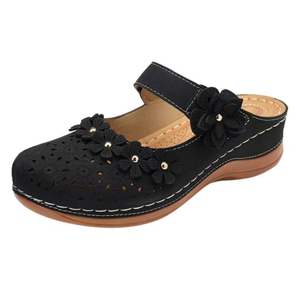 

jaycosin sandals women's ladies girls shoes comfortable ankle hollow round toeÂ sandalsÂ women sandals plus size wedges for women, Black