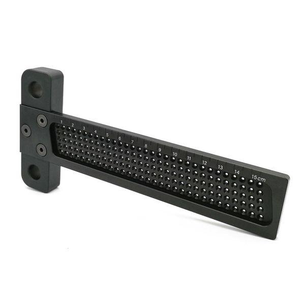 

aluminum alloy t 155mm hole positioning measuring ruler hole scribing gauge crossed feet woodworking crossed-out measuring tool