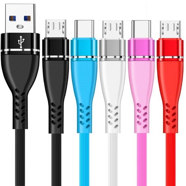 

tpe type c micro usb cable 1m 3ft 2.4a alloy quick charging data cables for samsung s6 s7 edge s8 s9 s10 note 8 9 lg