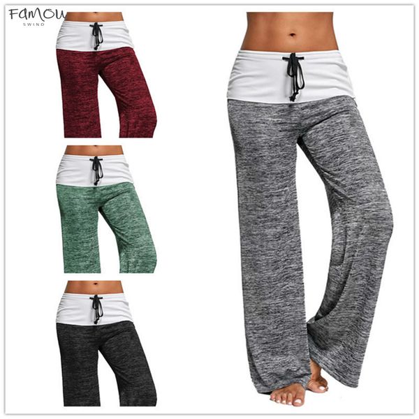 

New Length Full And European Autumn American Style Womens Tether High Waist Casual Pants Loose Wide Leg Pants For Female