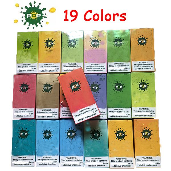 

POP Disposable Device Starter Kit 9 types pod 280mAh Battery 1.2ml Cartridge Vape Pen VS eon sitg puff MR Fog disposable 19 Colors