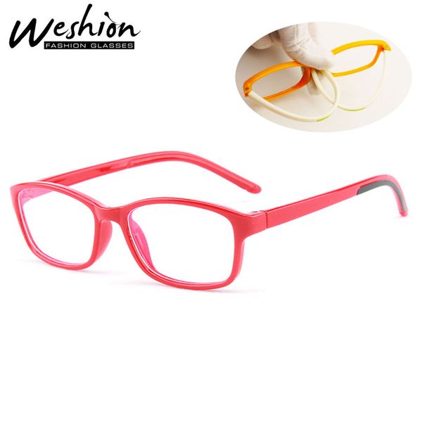 

rectanglle blue light glasses kids optical frame boy girls tr90 flexible anti reflective clear gaming prescription eyeglasses uv, White;black