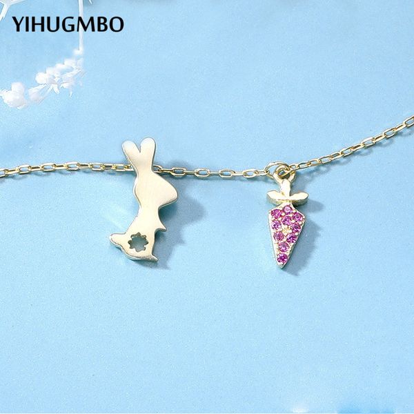 

yihugmbo carrot pendant necklace for women 925 sterling silver statement necklace wedding korean jewelry gifts girls