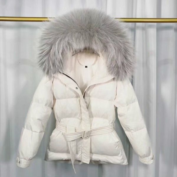 

deat 2019 winter white raccon fur hoody short cropped coat women jacket mg925, Black