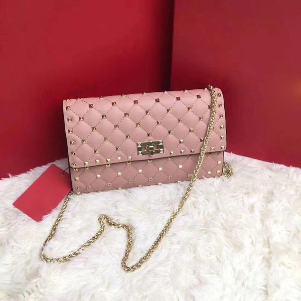 

2019 famous designer to quality bags rivet studded shoulder bag women clutch rivets bag handbag famous design luxury