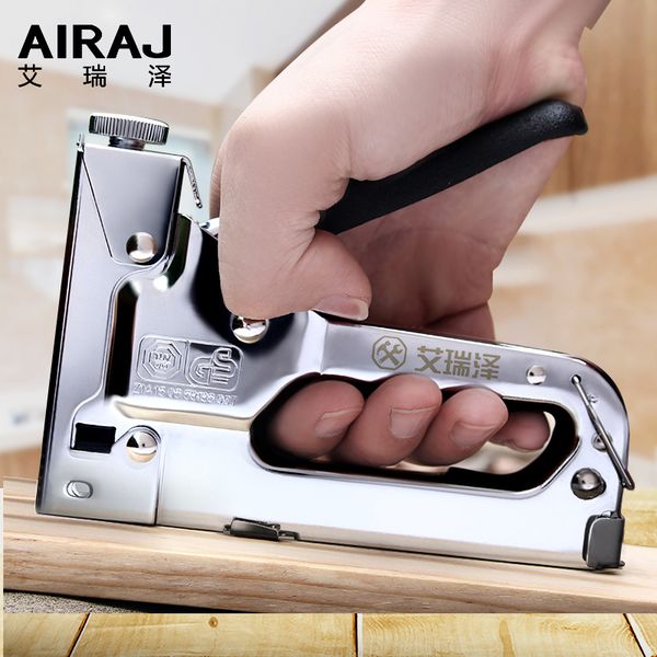 

airaj 3-way manual heavy duty hand nail gun, for woodworking tools for door nails, rivets, t-nails