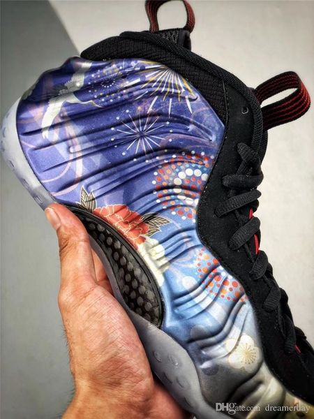 

release foam lny lunar new year penny hardaway one man basketball shoes real carbon fibre sports sneakers with box