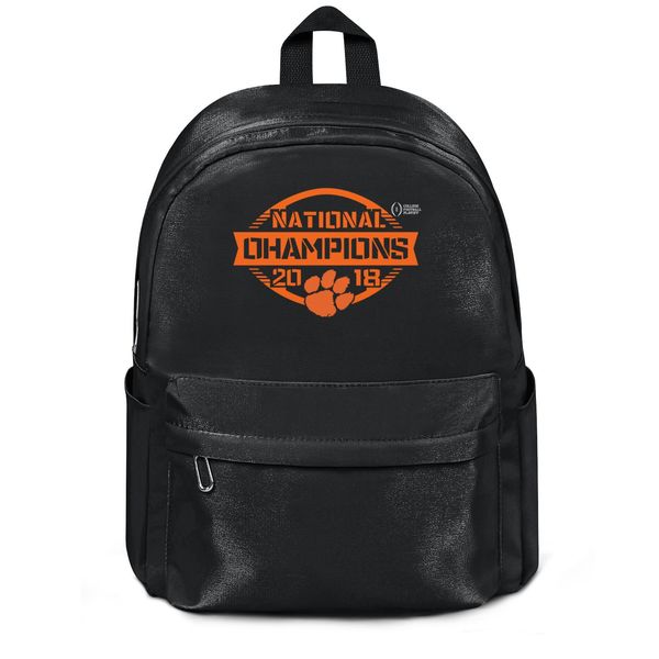 

branded heather gray clemson tigers college football playoff 2018 national champions fashion sack reusable wool shoulder backpack design