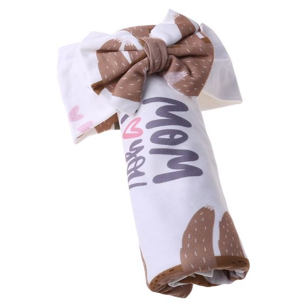 

newborn receiving blanket headband set cartoon animal baby cotton swaddle wrap k1kc