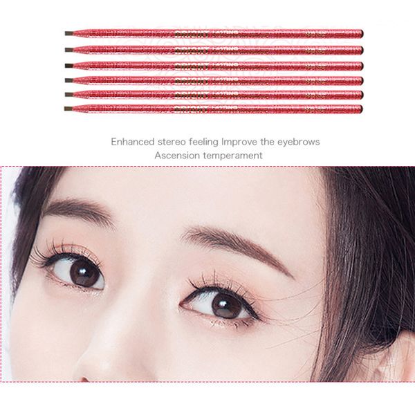 

eyeshadow waterproof eye brow black brown eyebrow pen pencil with brush makeup cosmetic make up brochas maquillaje sell