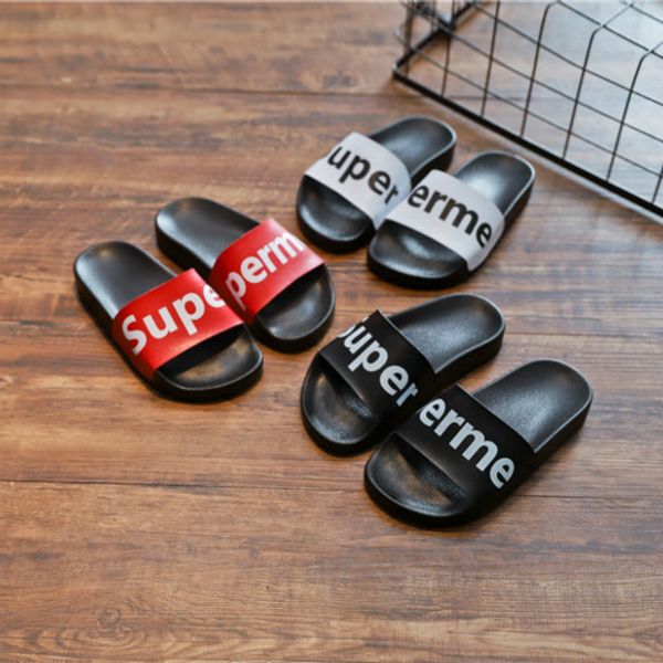 

дети дизайнер флип-флоп роскошные тапочки мальчик роскошные тапочки девушка подросток обувь мода 3 цвета тапочки активная обувь оптом, Black;grey