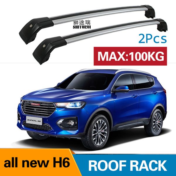 

2pcs roof bars for haval all new h6 2017 2018 aluminum alloy side bars cross rails roof rack luggage cuv suv