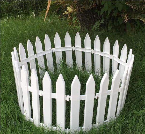 

white plastic picket fence miniature home garden christmas xmas tree wedding party decoration durable diy accessories
