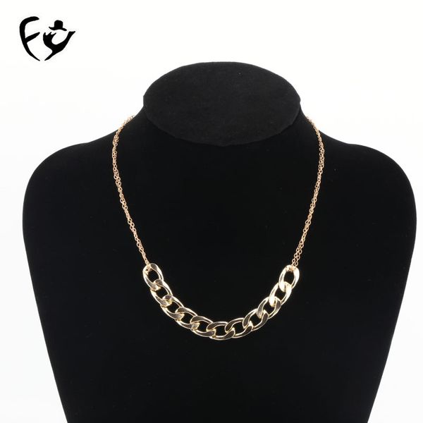 

fashion necklace original design gold thick chain pendant short necklace 2020 festival accessories gift, Silver