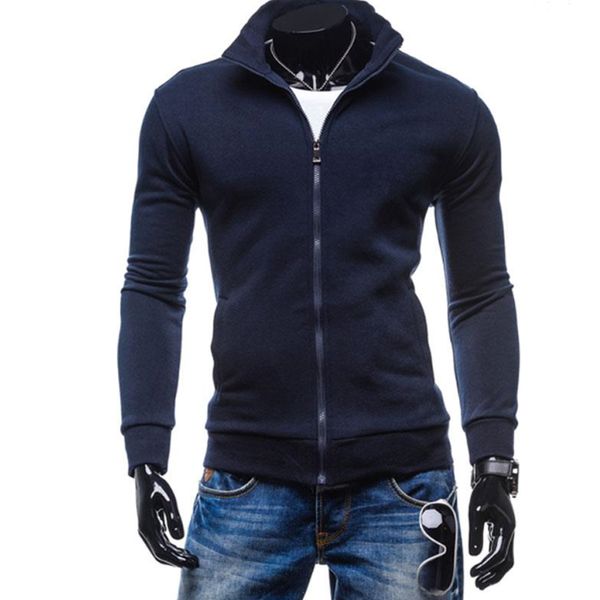

2017 hoodies men sudaderas hombre hip hop mens brand retro cardigan zipper placket hoodie sweatshirt suit slim men hoody, Black