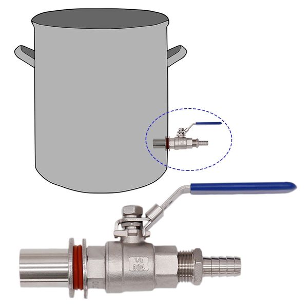 

homebrew brew kettle weldless ball valve kit with 1/2 other bar products
