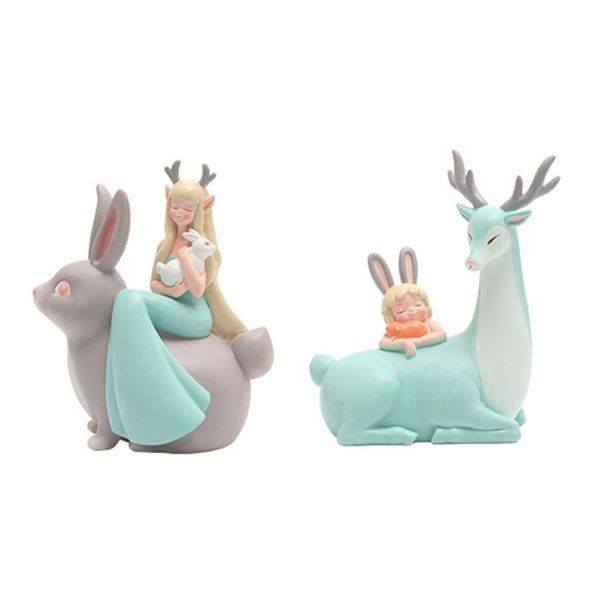 

resin crafts cartoon deer ornaments creative home decorations d2tb