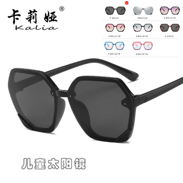 

boys and girls cat eye kids sunglasses new high-end fashion brand children's goggles children's glasses uv400, White;black