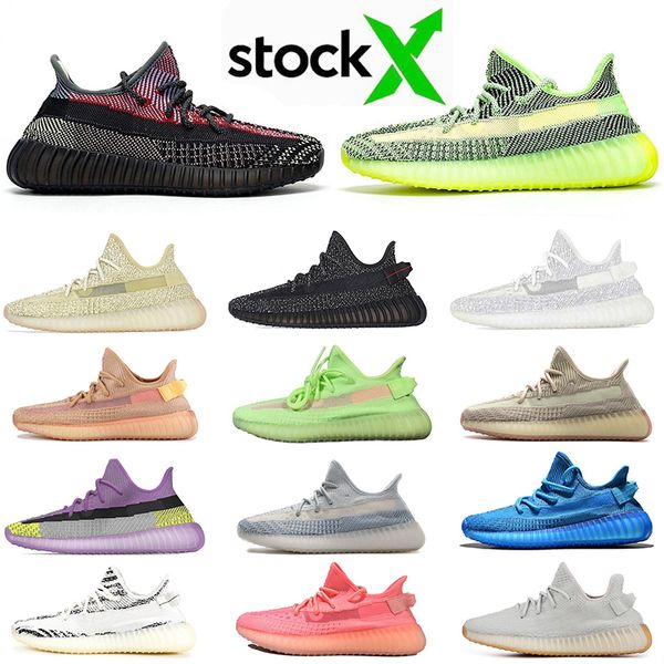 

новый стиль yecheil yeezreel черных статический светоотражающие kanye west кроссовки gid glow бред beluga клей облако мужчин женщины дизайне, Black