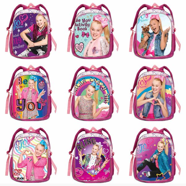 

16 inch kids jojo backpack 17 styles children outdoor travel bag printing backpack school bags teenagers shoulder student bags dhl jy543