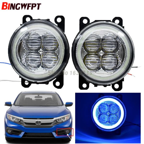 

2x super bright angel eyes white blue led fog light for civic 2016 2017