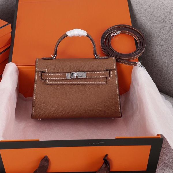 

designer luxury handbags purses shoulder bags style mini strap crossbody tote purse genuine leather handbags 20cm women bag hot