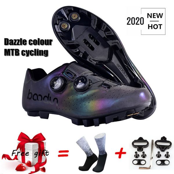

2020 new mtb cycling shoes professional mountain bike breathable sneakers bicycle racing self-locking shoes sapatilha ciclismo, Black