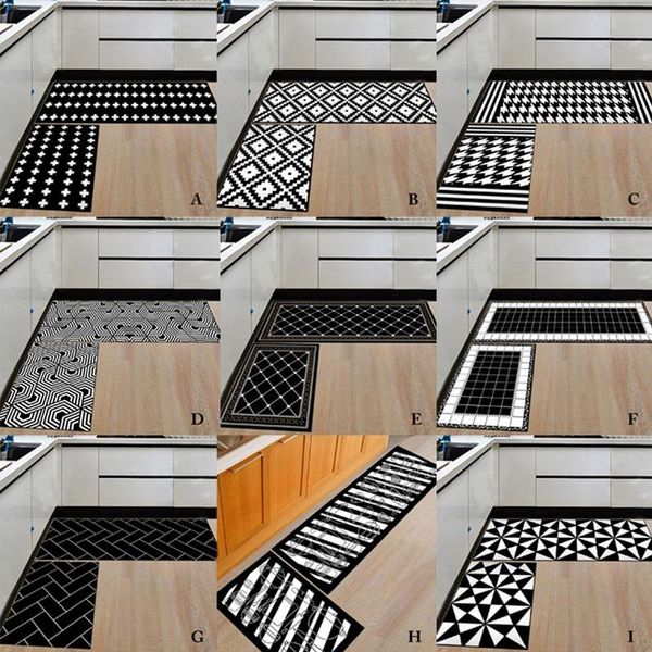 Kitchen Floor Mat Geometric Pattern Area Rugs Carpets Doormat